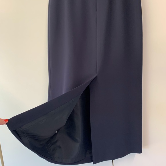 Casual Corner Collectibles Navy A-Line Skirt - sz 12 - Picture 3 of 6